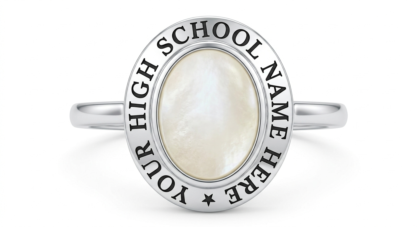 Mother of Pearl Oval class ring