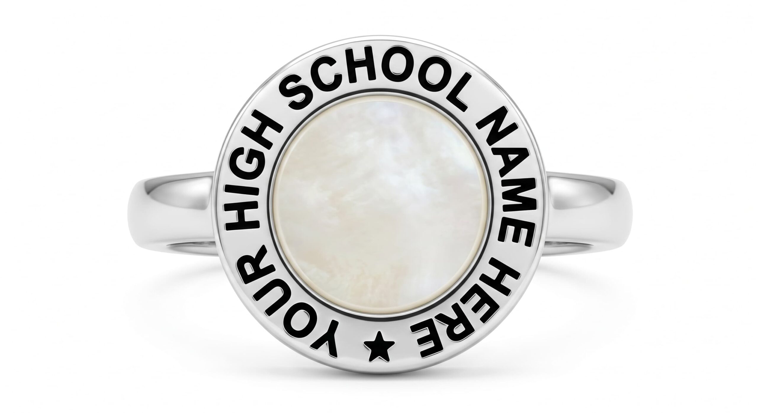 Mother of Pearl Round class ring