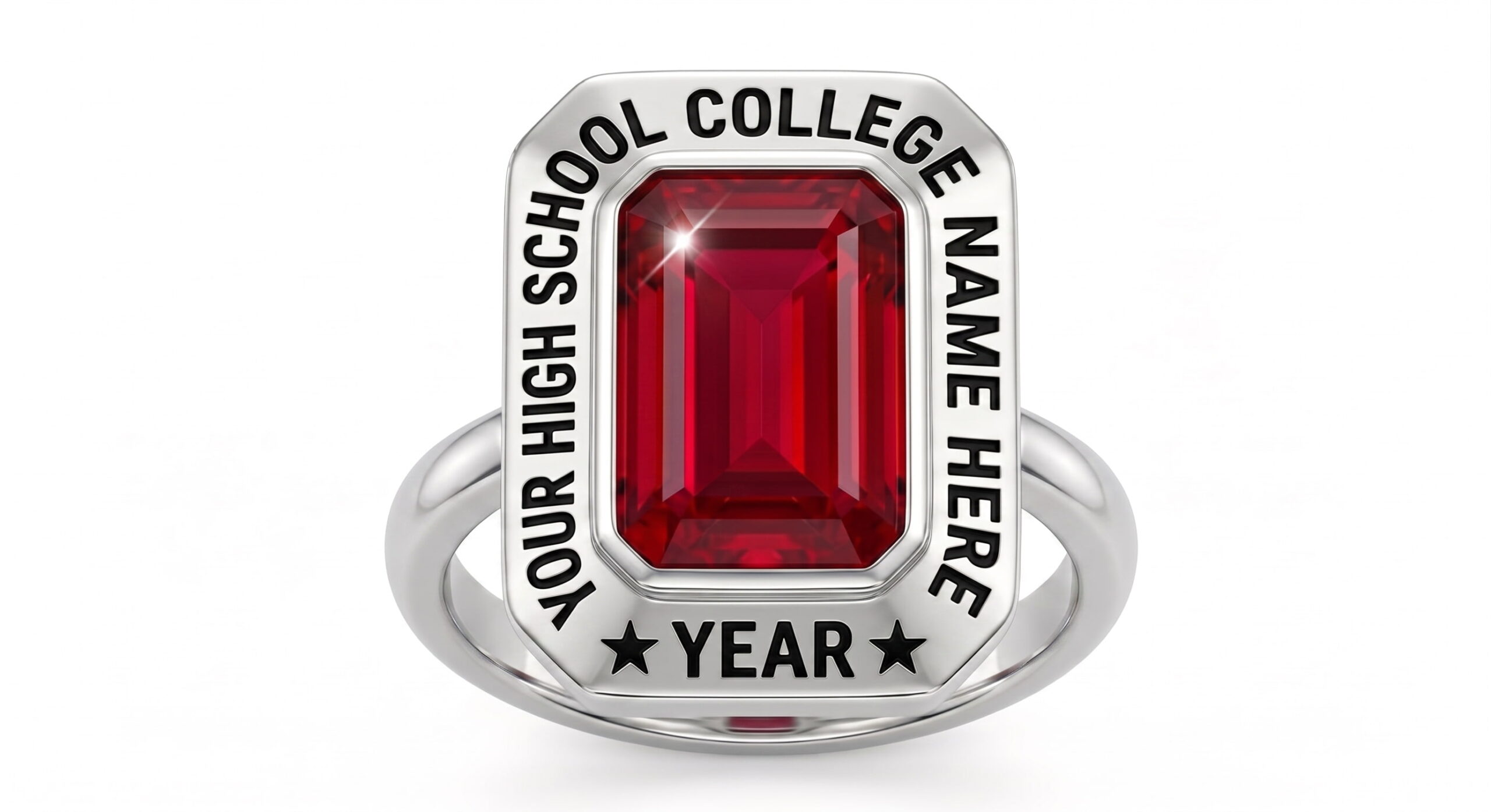 Emerald Cut class ring