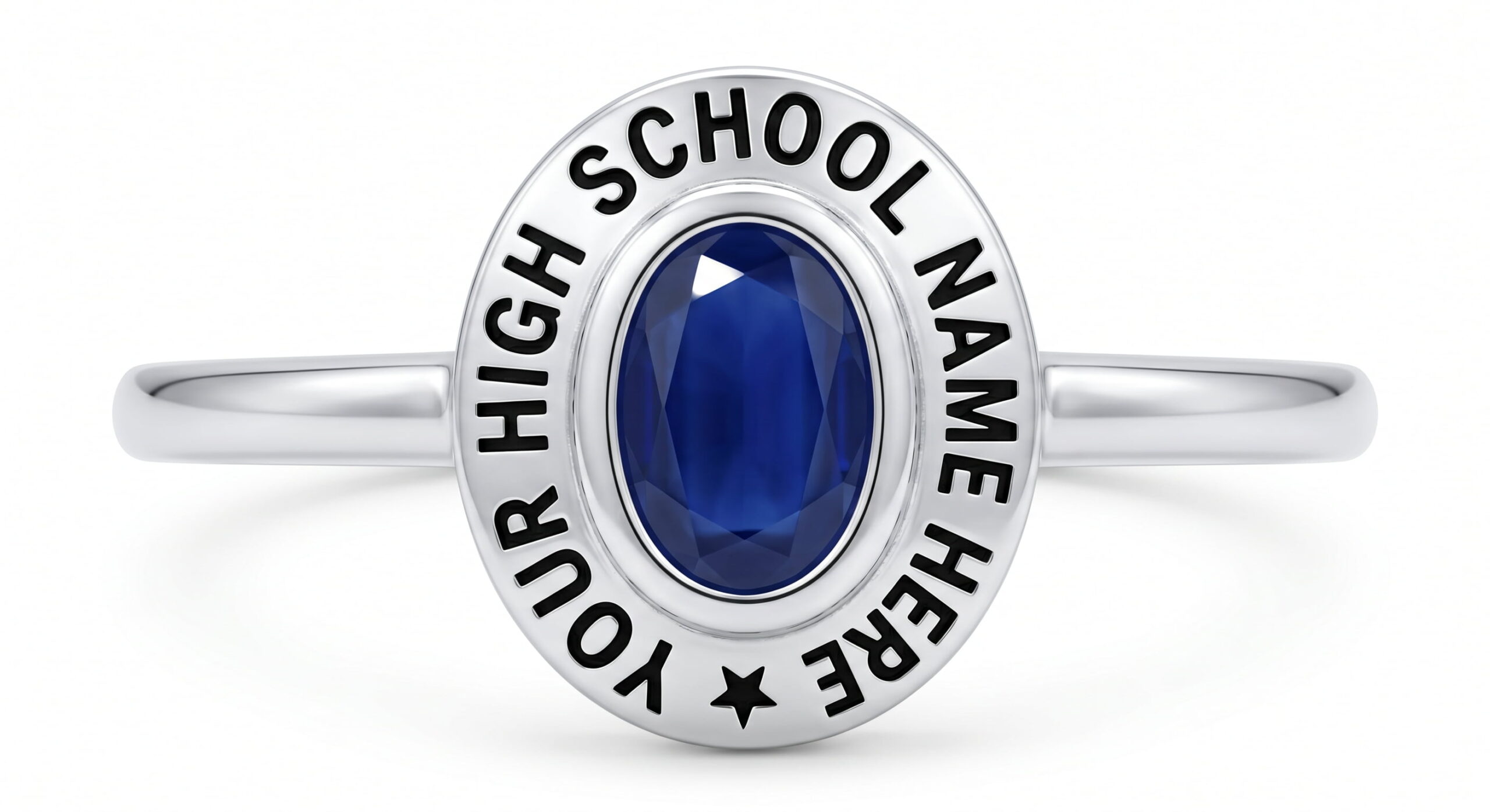 Oval Cut class ring