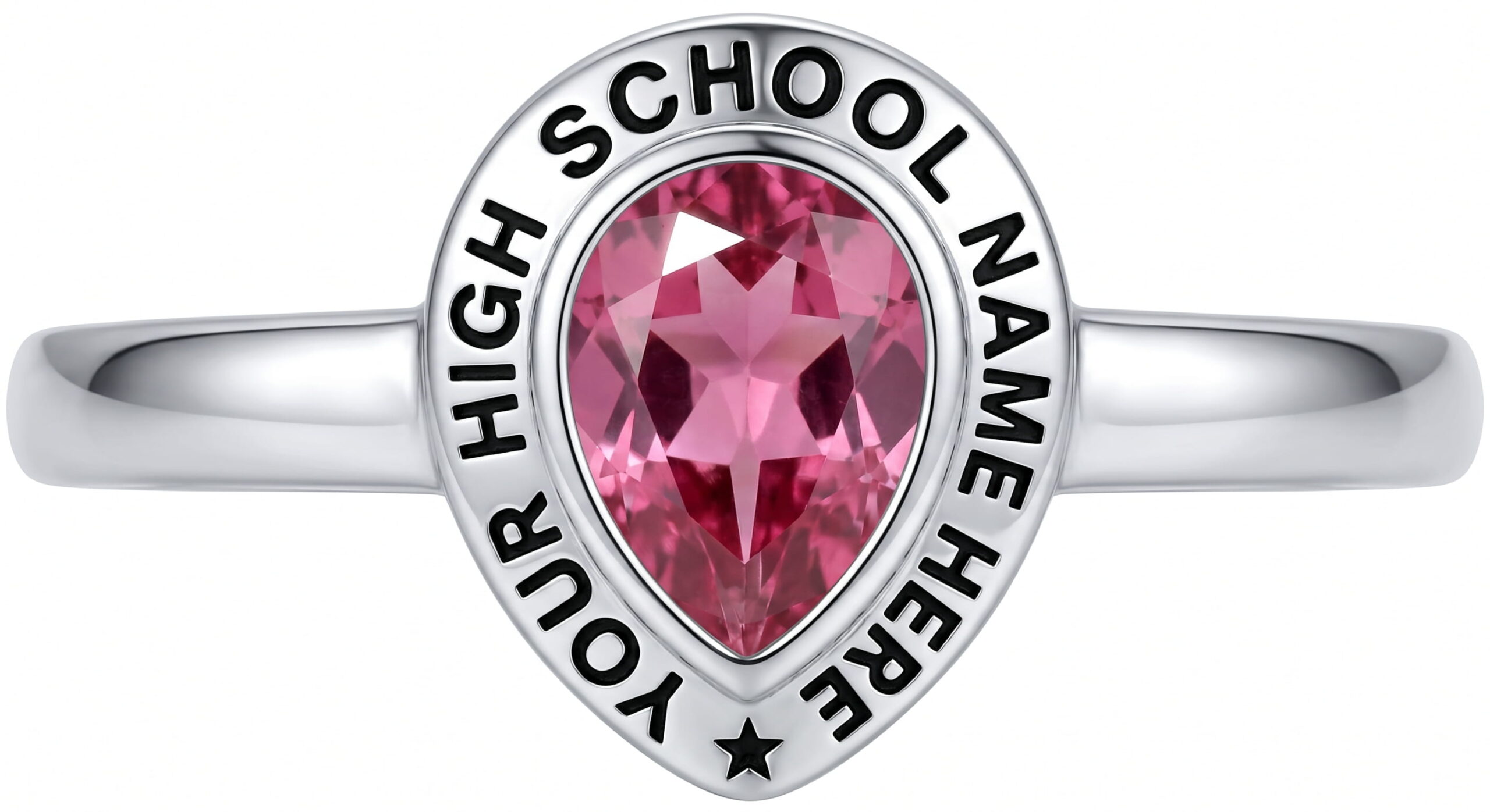 Pear Cut class ring